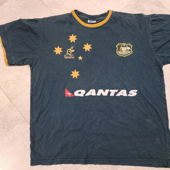 VTG IRB Australia Wallabies Rugby World Cup Mens M Medium? Jersey T Shirt - Picture 2 of 10